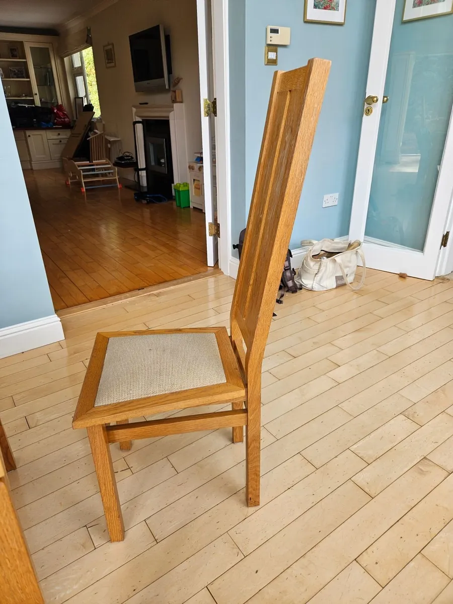 5 solid wood dining chairs - Image 2