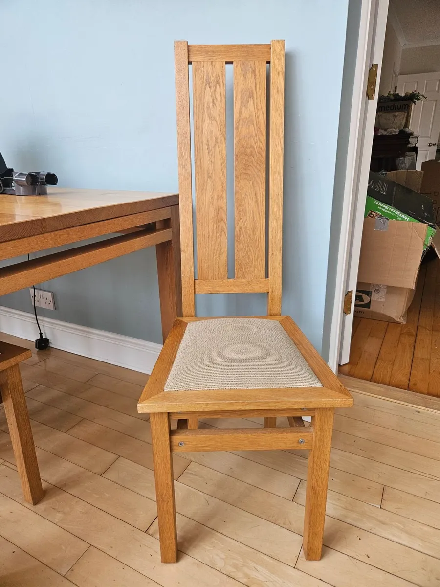 5 solid wood dining chairs - Image 3