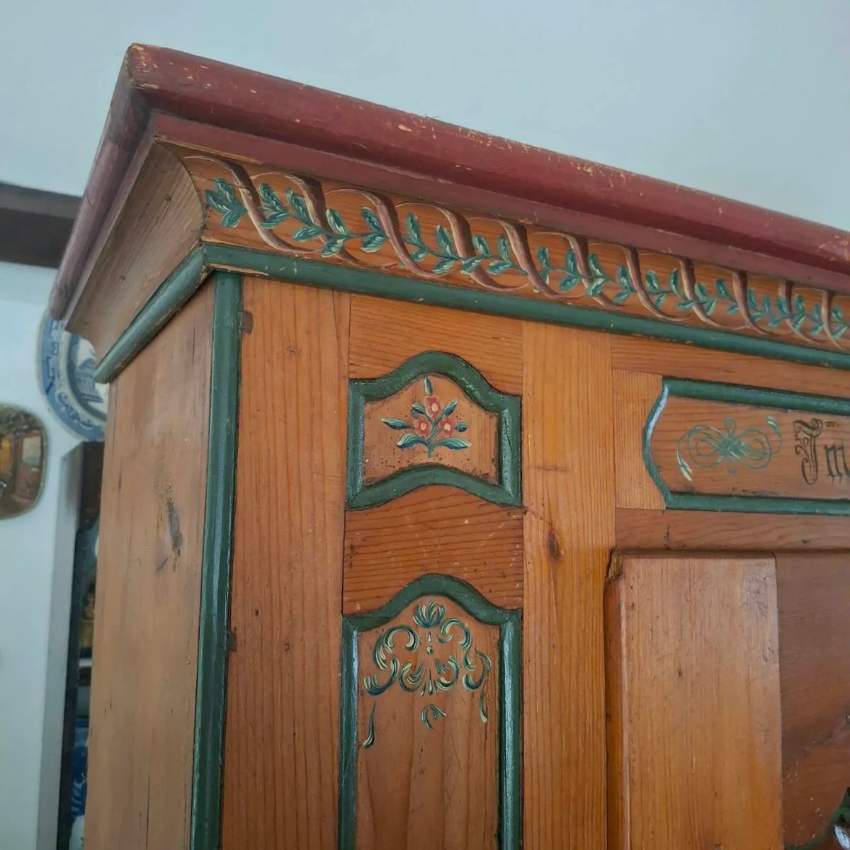 18th Century Folk Art Marraige Wardrobe - Image 2
