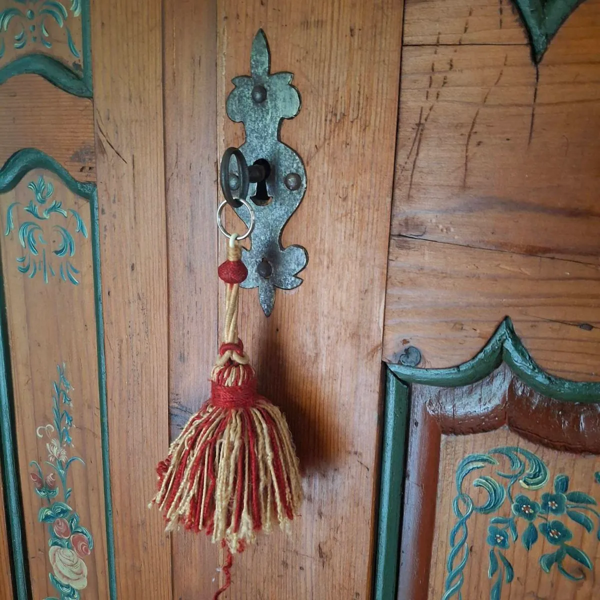 18th Century Folk Art Marraige Wardrobe - Image 4
