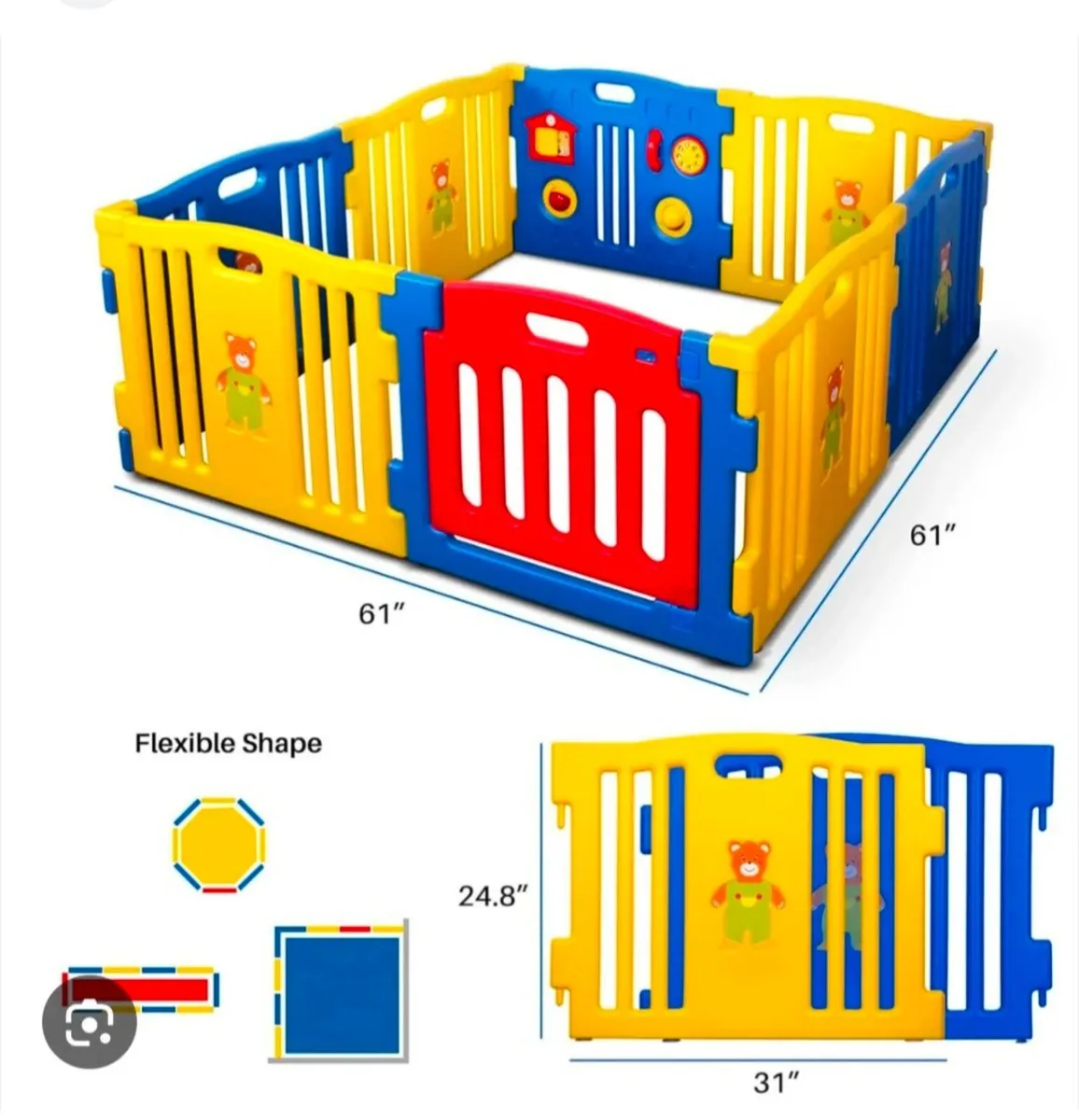 Baby 8 x Panel Playpen Set - Flexible Setup - Image 3