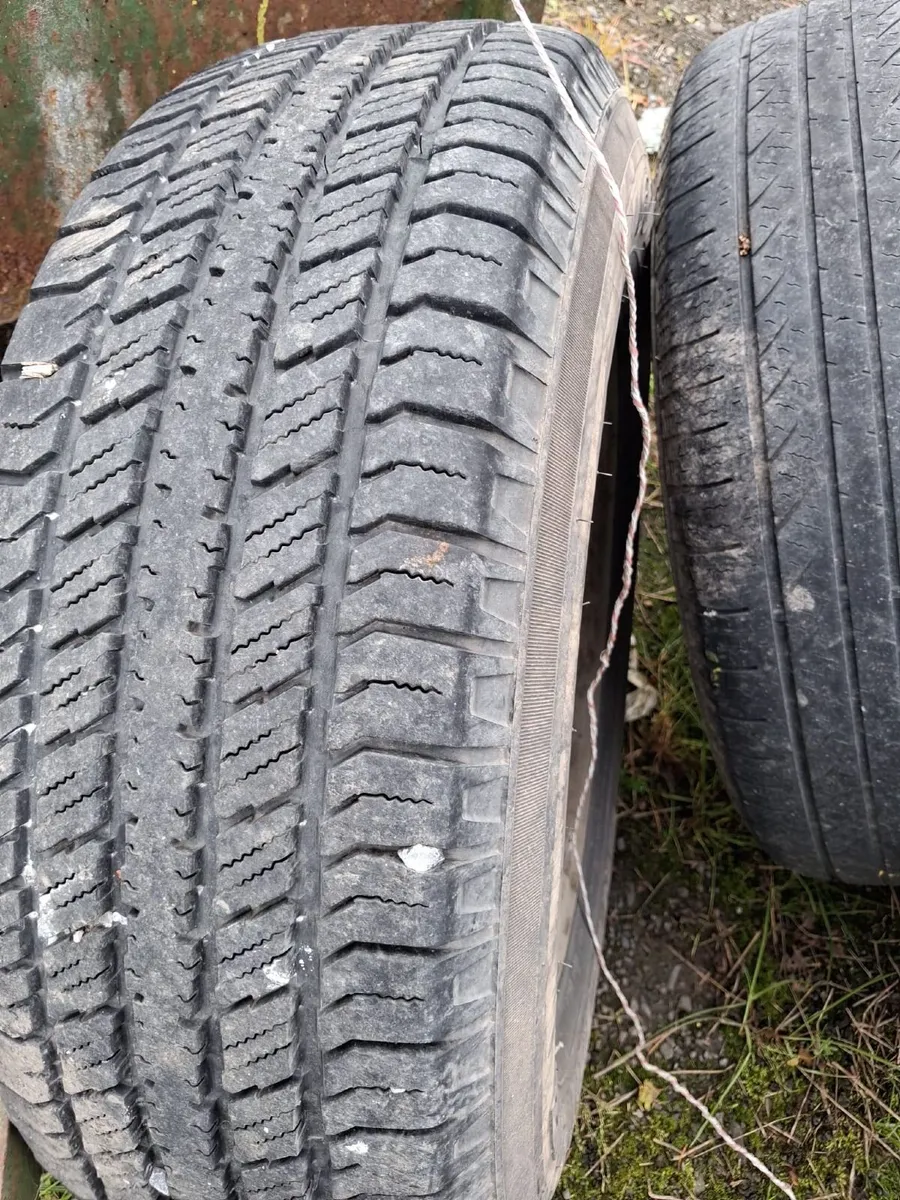 4 jeep Tyres and rims and 8 x 5 Car Trailer - Image 1