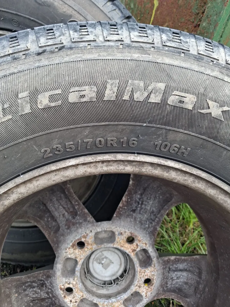 4 jeep Tyres and rims and 8 x 5 Car Trailer - Image 3
