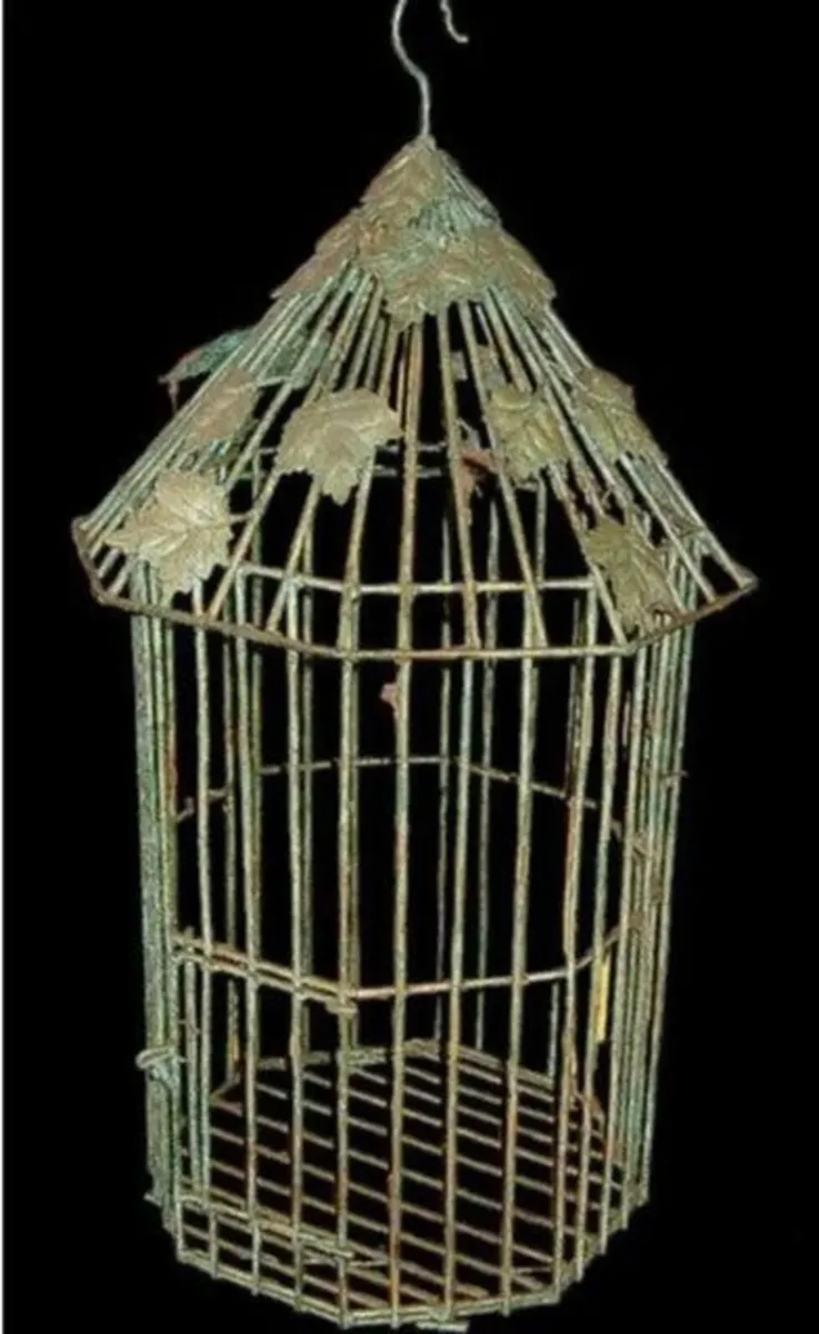 Substantial Vintage Verdigris Bird Cage-Pristine - Image 2