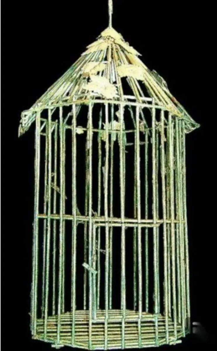 Substantial Vintage Verdigris Bird Cage-Pristine - Image 1