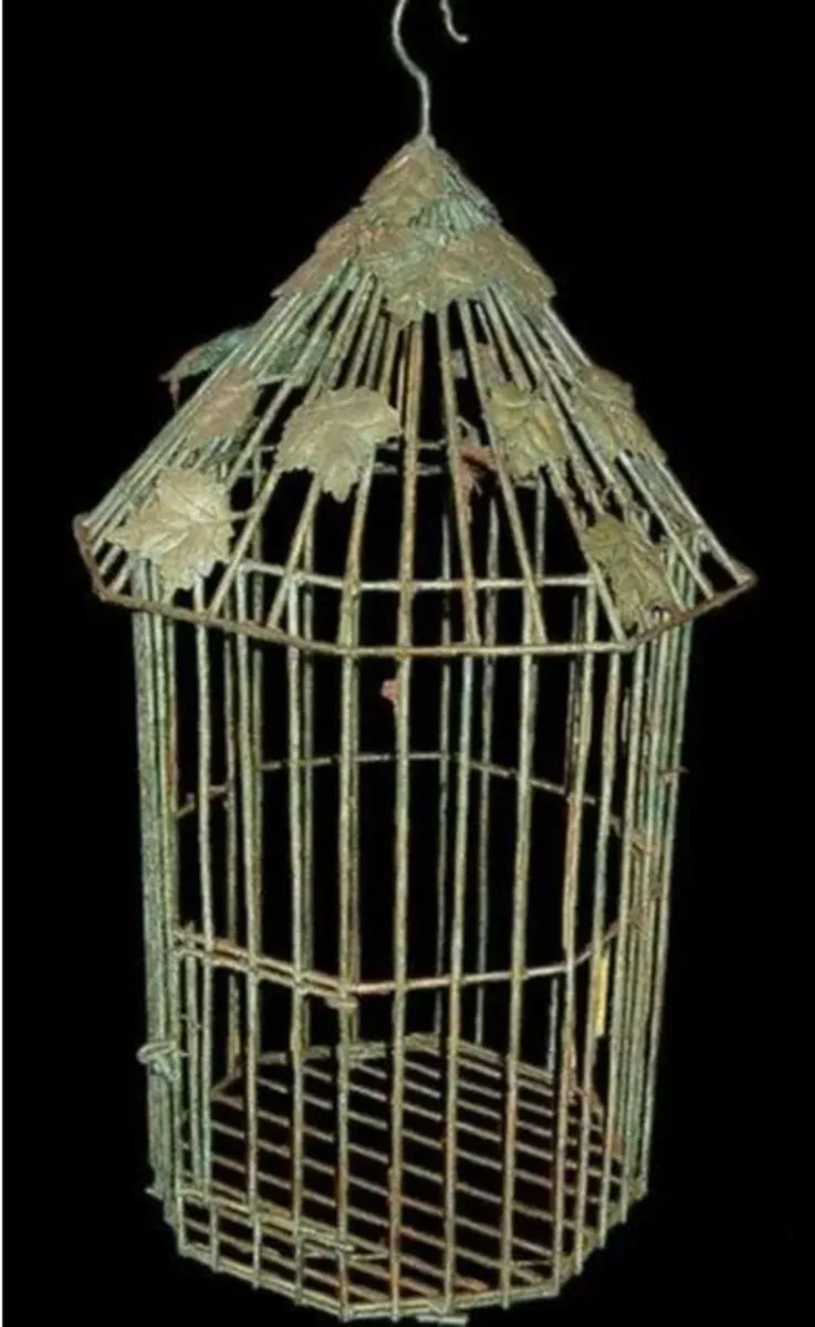 Substantial Vintage Verdigris Bird Cage-Pristine - Image 3