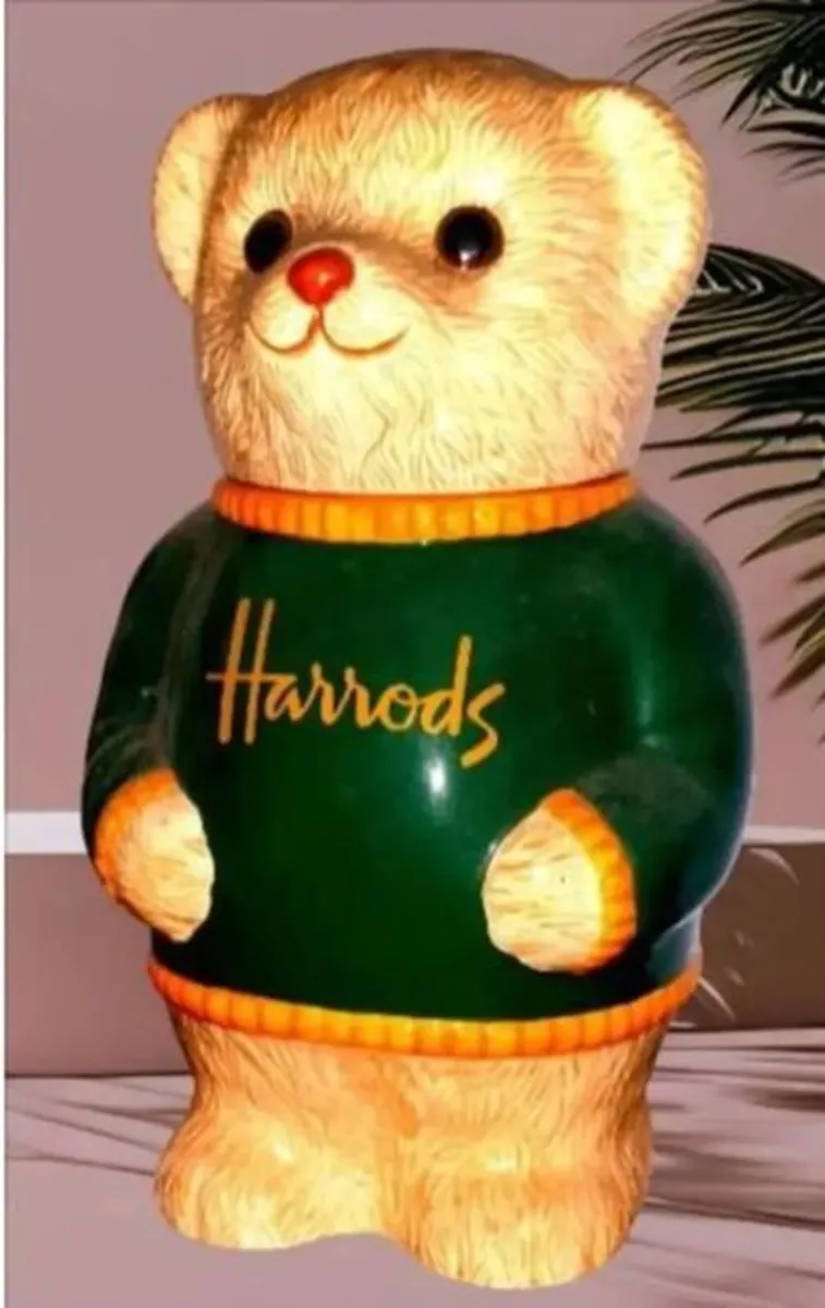 Vintage Harrods Ceramic Teddy Bear Cookie Jar - Image 1