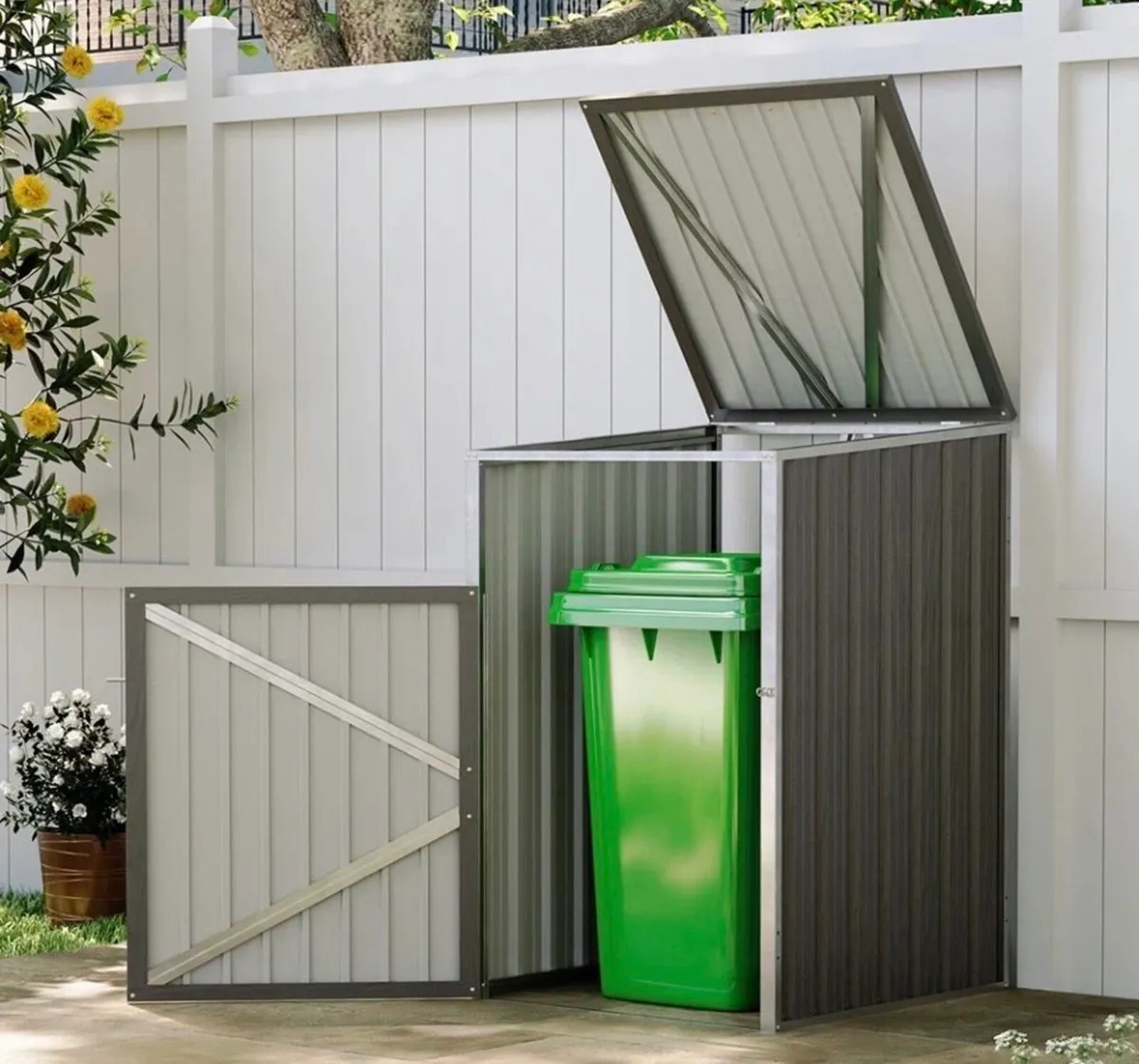 Metal Wheelie Bin Shelter Storage Shed NEW - Image 1