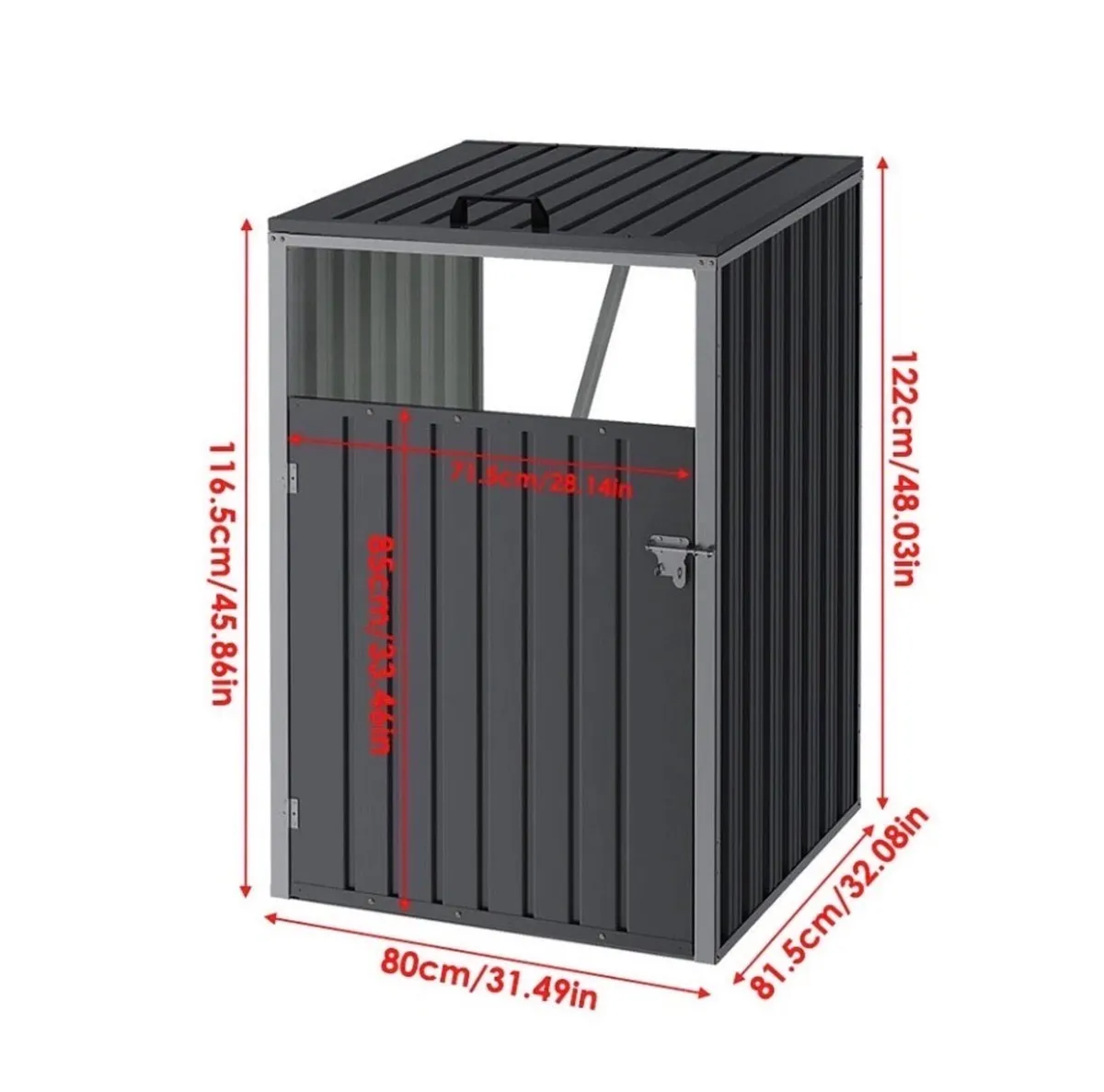 Metal Wheelie Bin Shelter Storage Shed NEW - Image 2