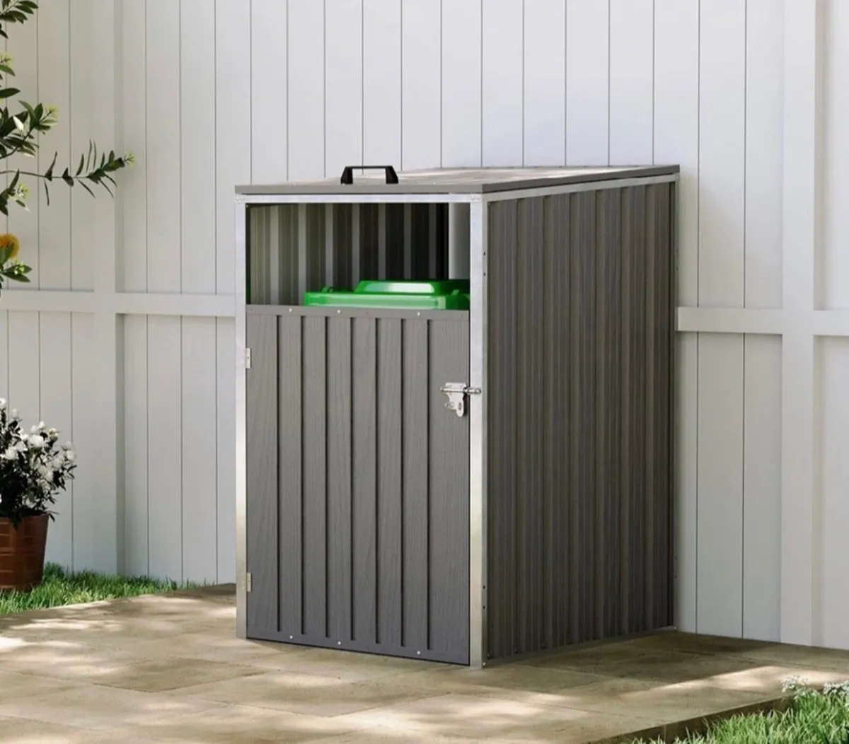 Metal Wheelie Bin Shelter Storage Shed NEW - Image 3