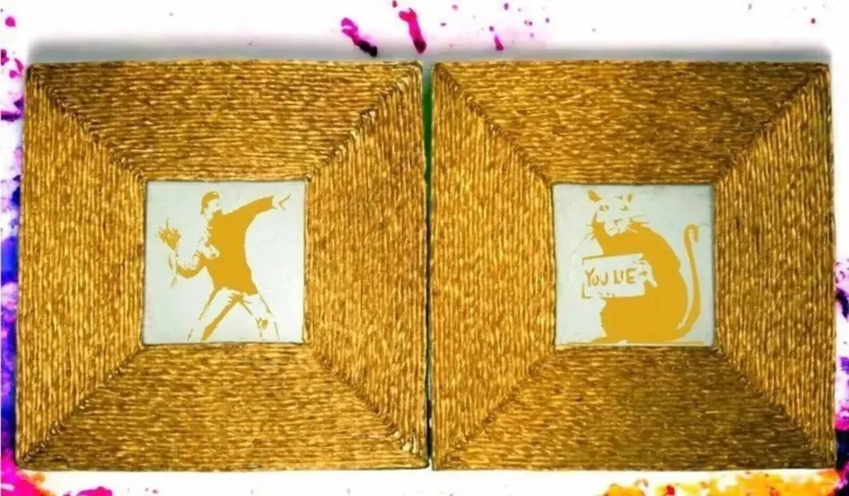 Duo of "After Banksy" Framed Artworks-Perfect - Image 2