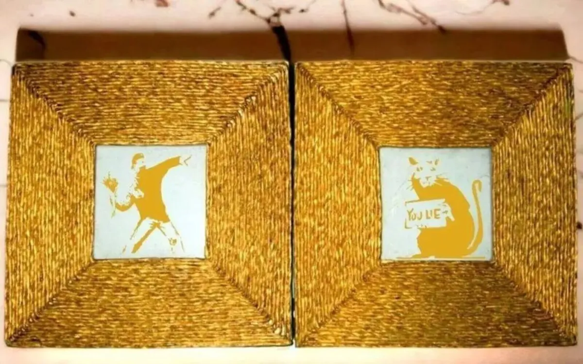 Duo of "After Banksy" Framed Artworks-Perfect - Image 1
