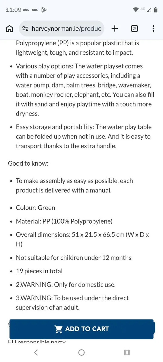 Water/sand trolley - Image 3