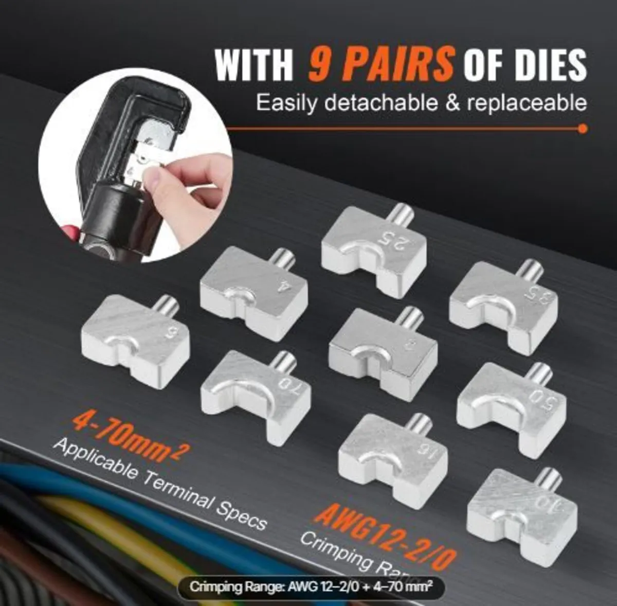 Hydraulic Crimping Tool with 9 Sets - Image 2