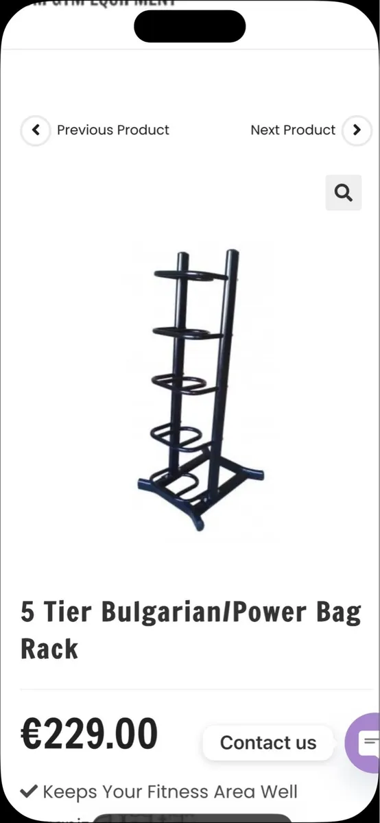 APOLLO BRANDED GYM POWER BAG STORAGE RACK. - Image 2