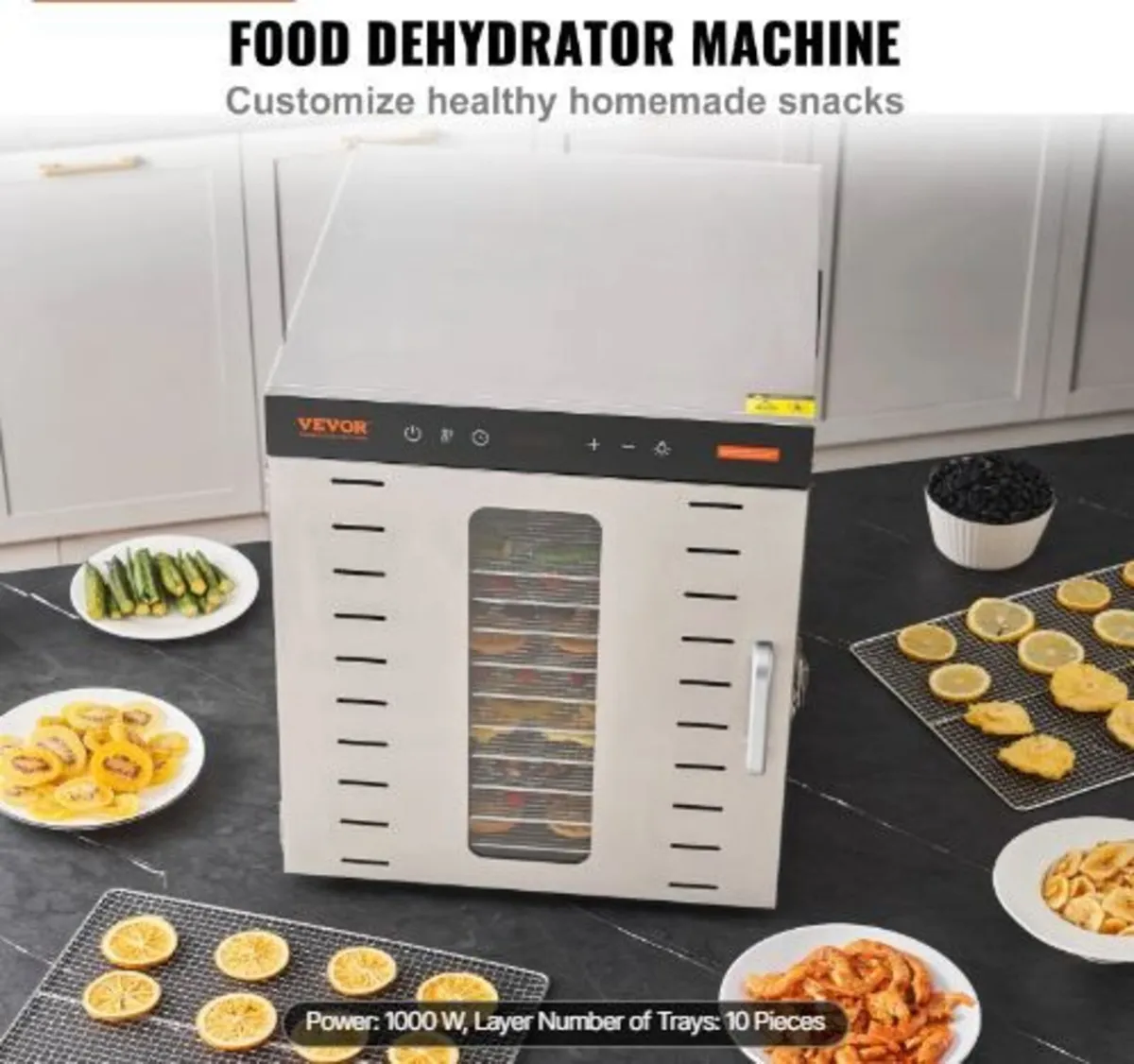 10 Trays Food Dehydrator Machine Stainless Steel - Image 2