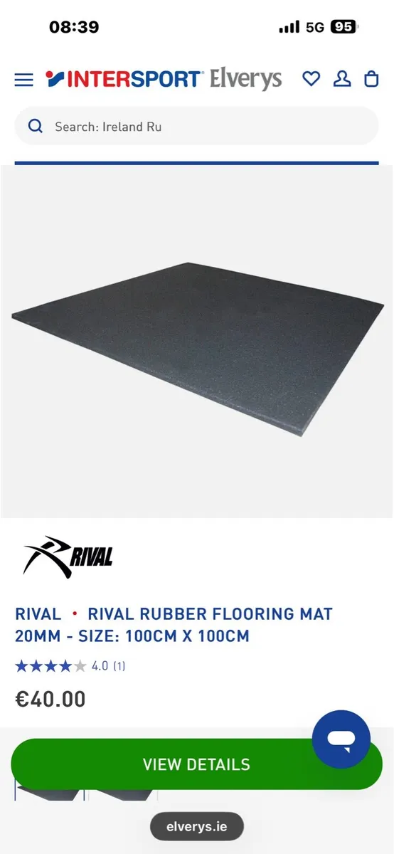 11 X HEAVY DUTY 20MM THICK, 1M X 1M RUBBER MATS - Image 2