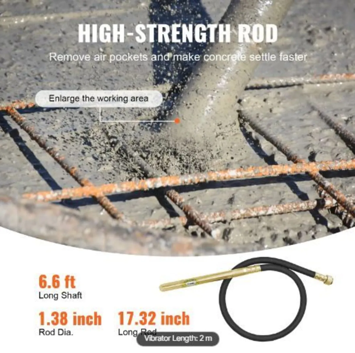 Handheld Concrete Vibrator, 960W - Image 3