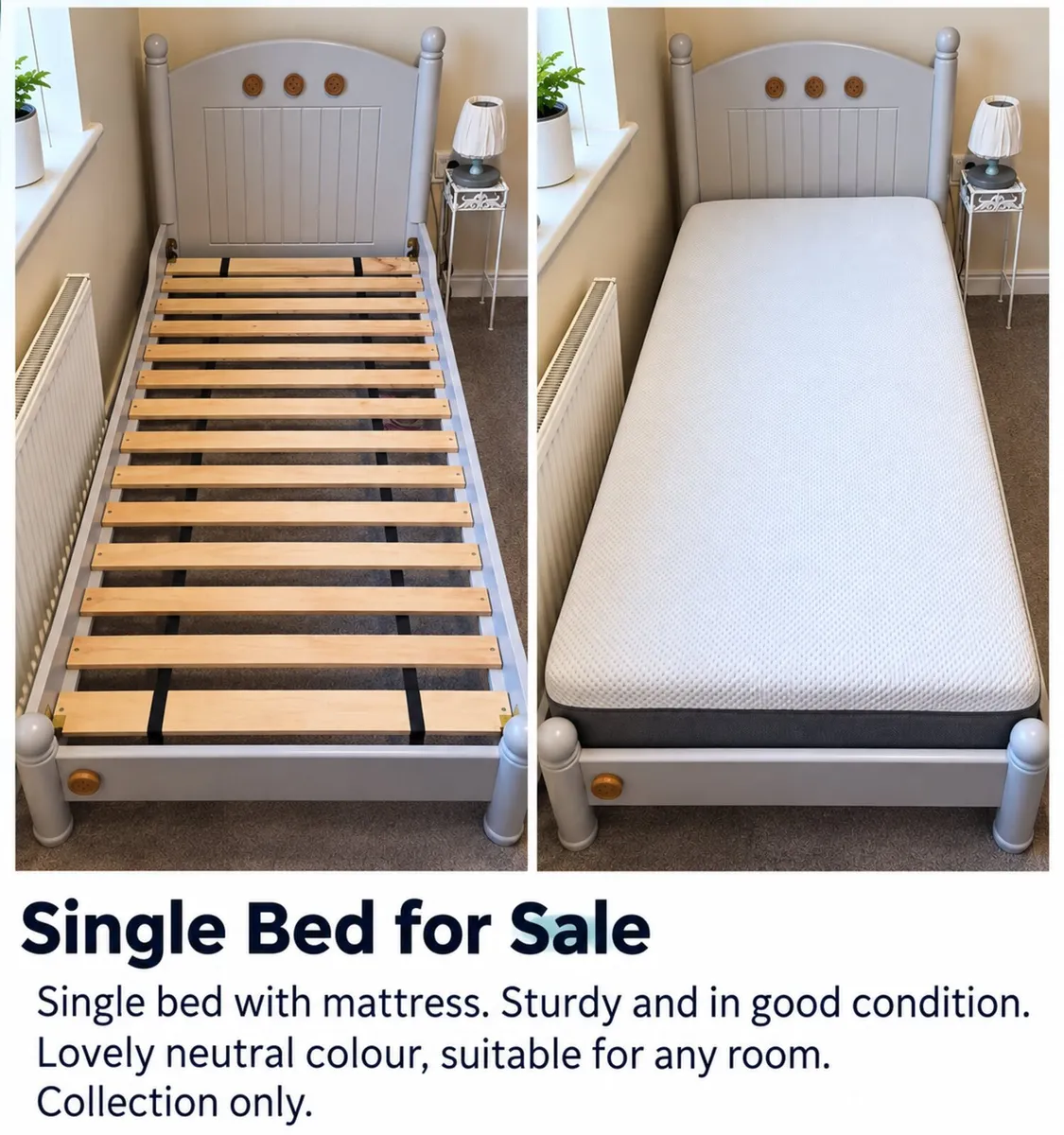 Bed frame and mattress