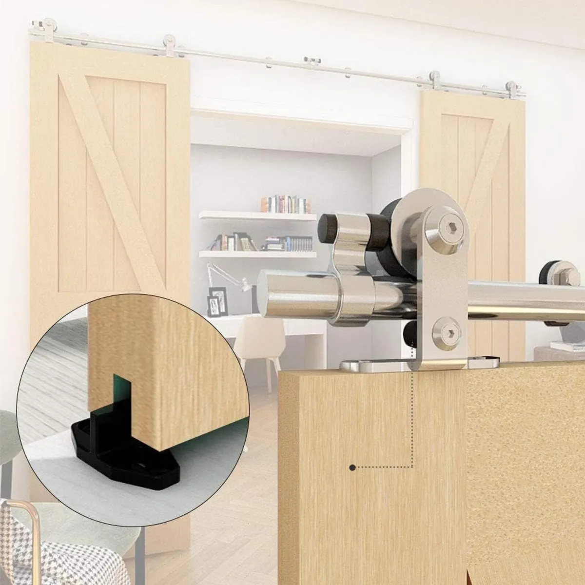 10FT Sliding Barn Door Hardware Kit - Image 4