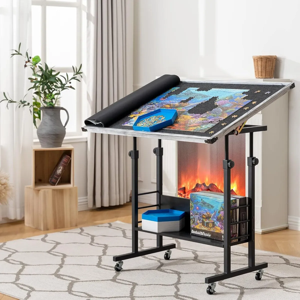 Becko Jigsaw Puzzle Table Tilting with Height - Image 2