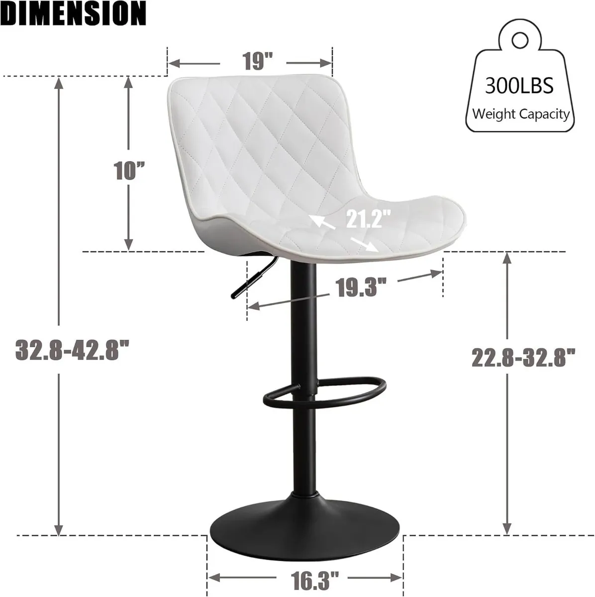 Bar Stools Modern Kitchen (Set of 2) - Image 2