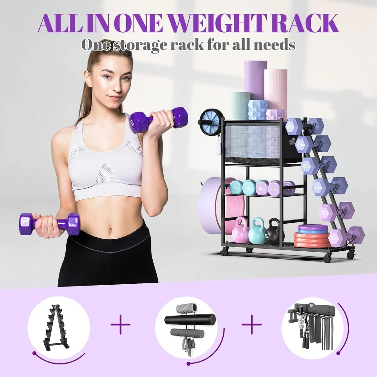 Dumbbell Rack Stand Multifunctional Weight - Image 2