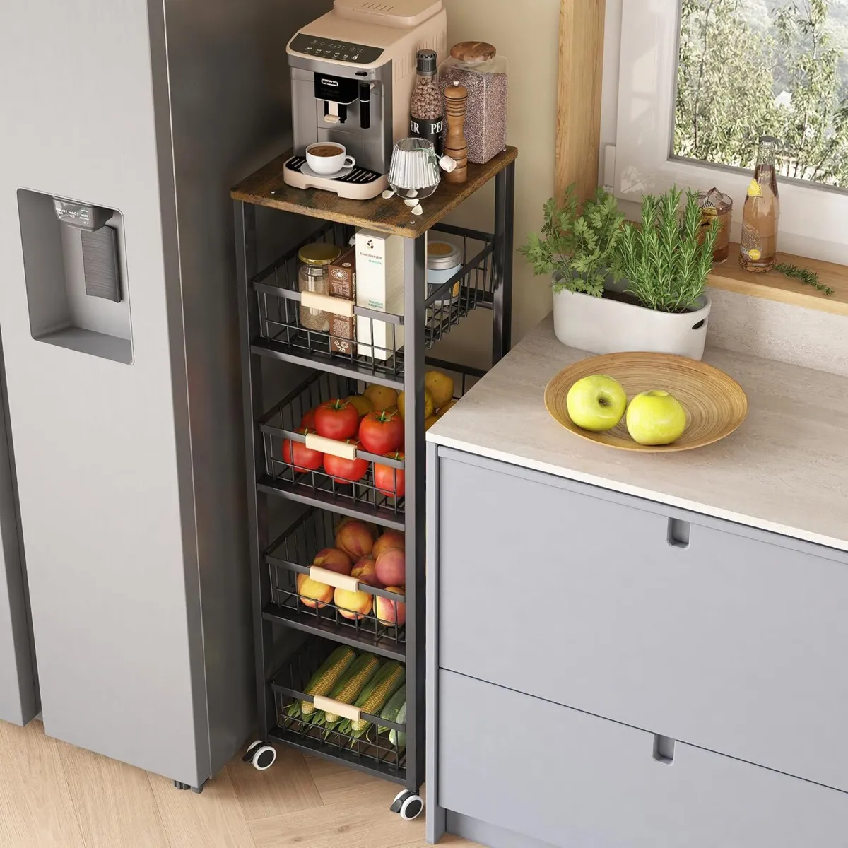 5-Tier Kitchen Storage Trolley - Image 1