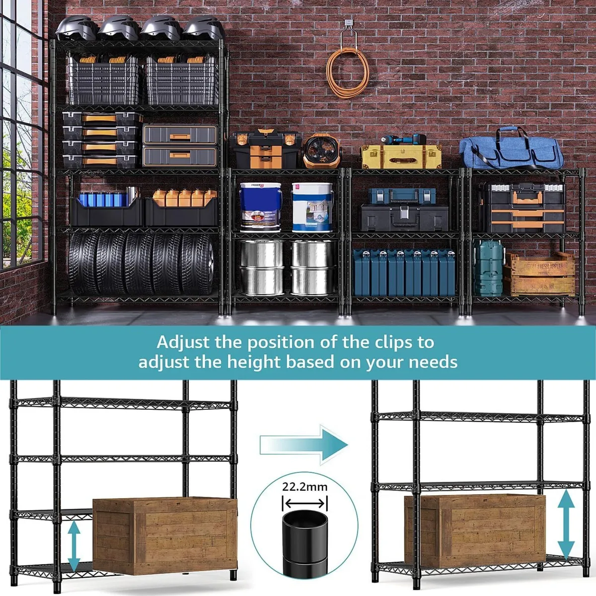 Adjustable Shelves Heavy Duty Wire Pantry Shelving - Image 4