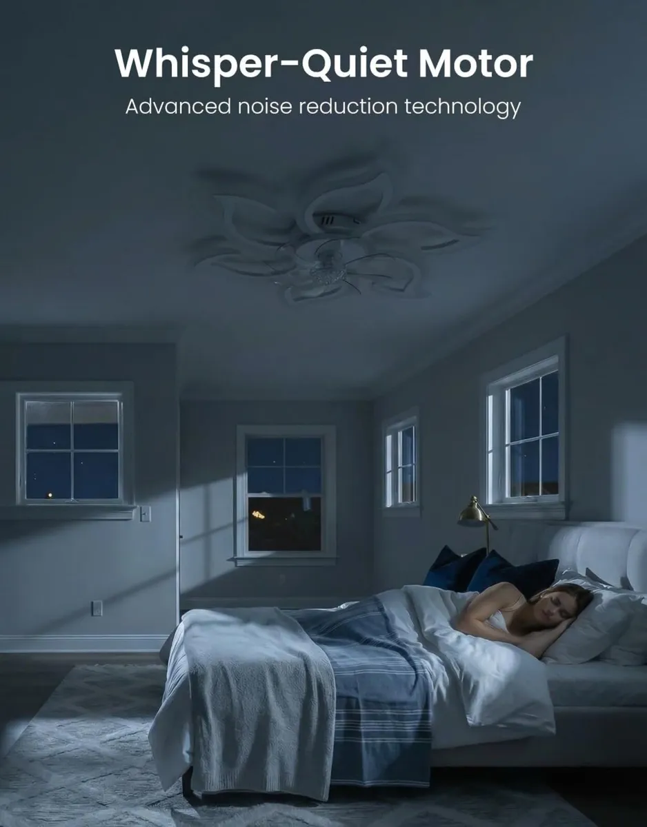 Ceiling Light with Fan and Remote App 88CM - Image 4