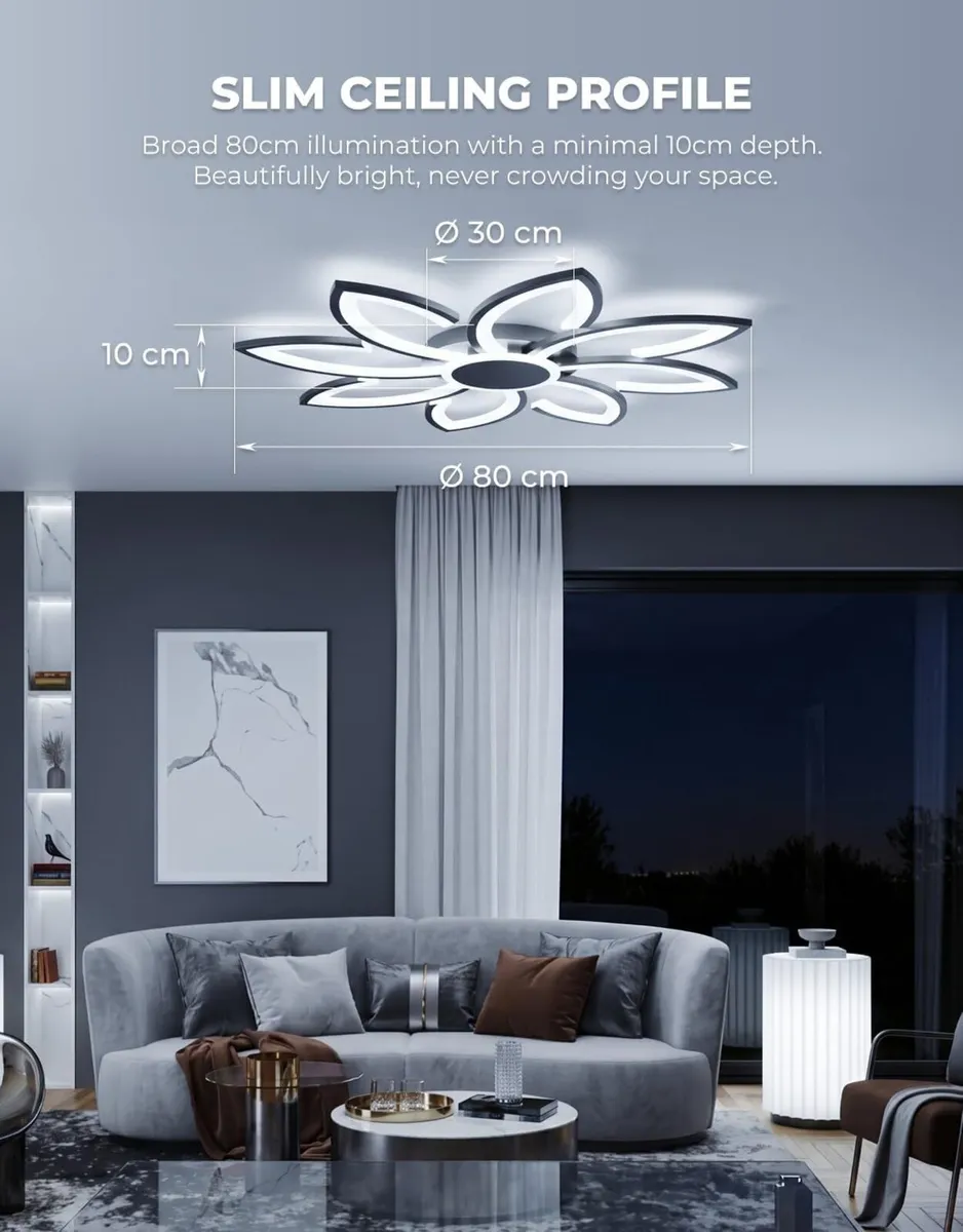 LED Ceiling Light with Remote Control 31.5" - Image 3