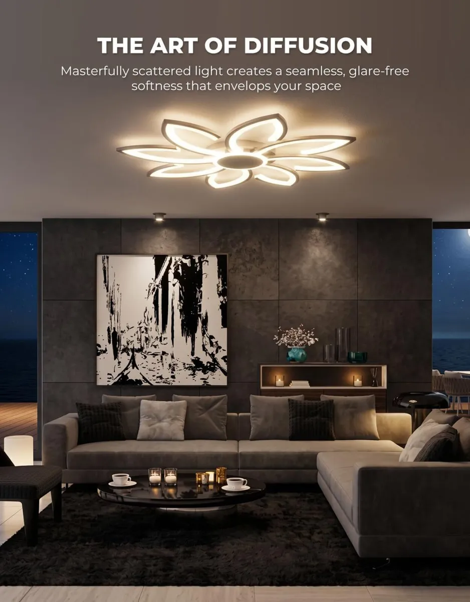 LED Ceiling Light with Remote Control 31.5" - Image 4