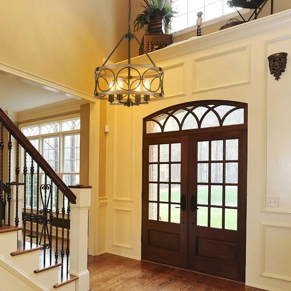 Wagon Wheel Chandelier 8- Ceiling Lights Living - Image 4