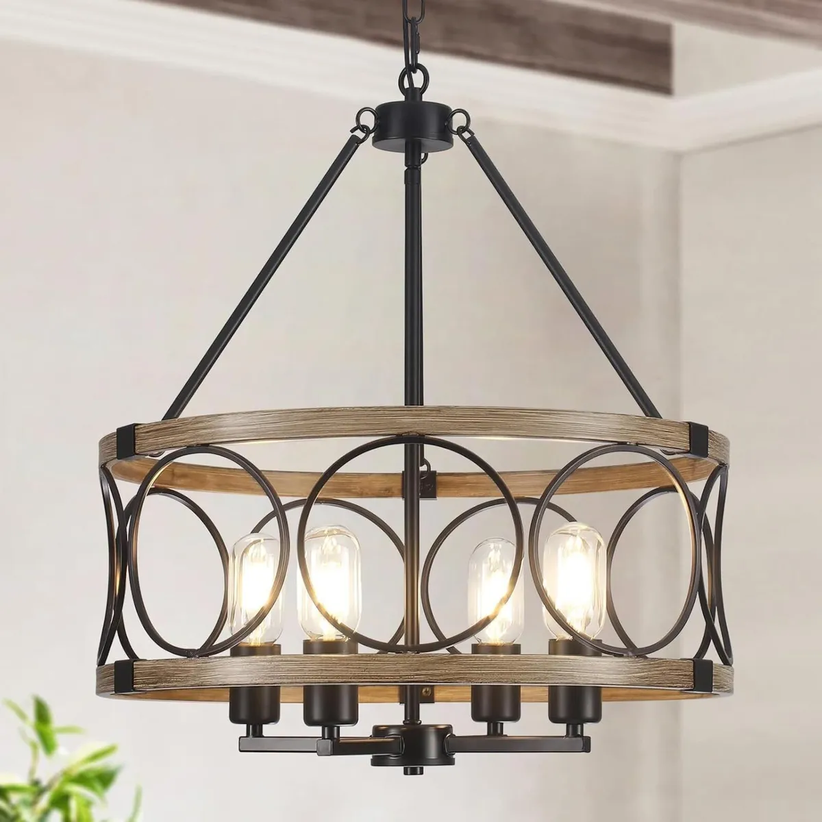 Wagon Wheel Chandelier 8- Ceiling Lights Living - Image 1