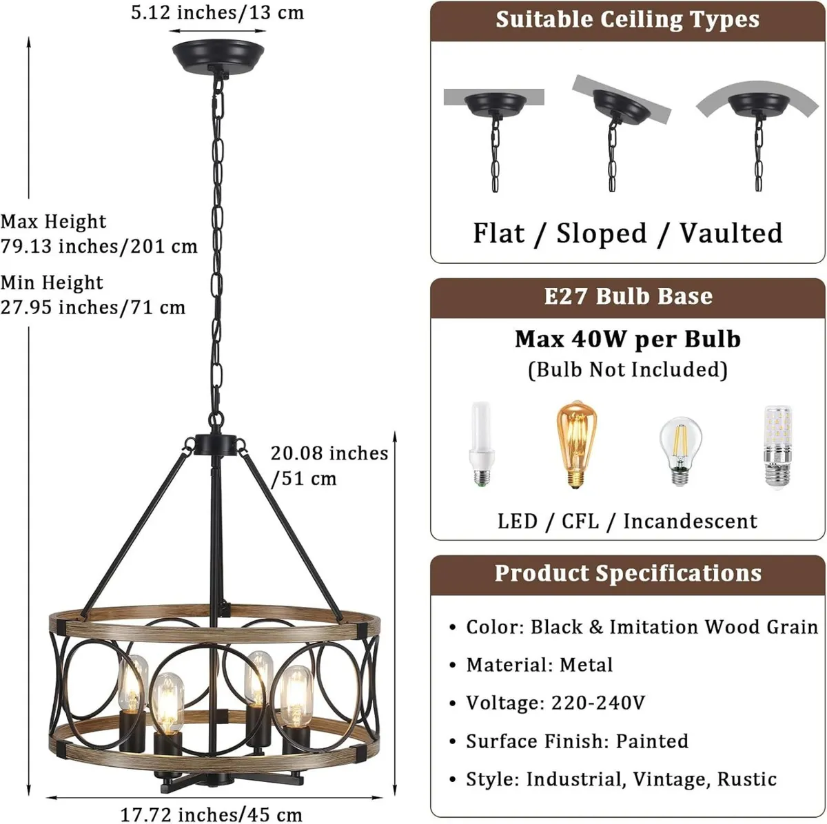 Wagon Wheel Chandelier 8- Ceiling Lights Living - Image 3