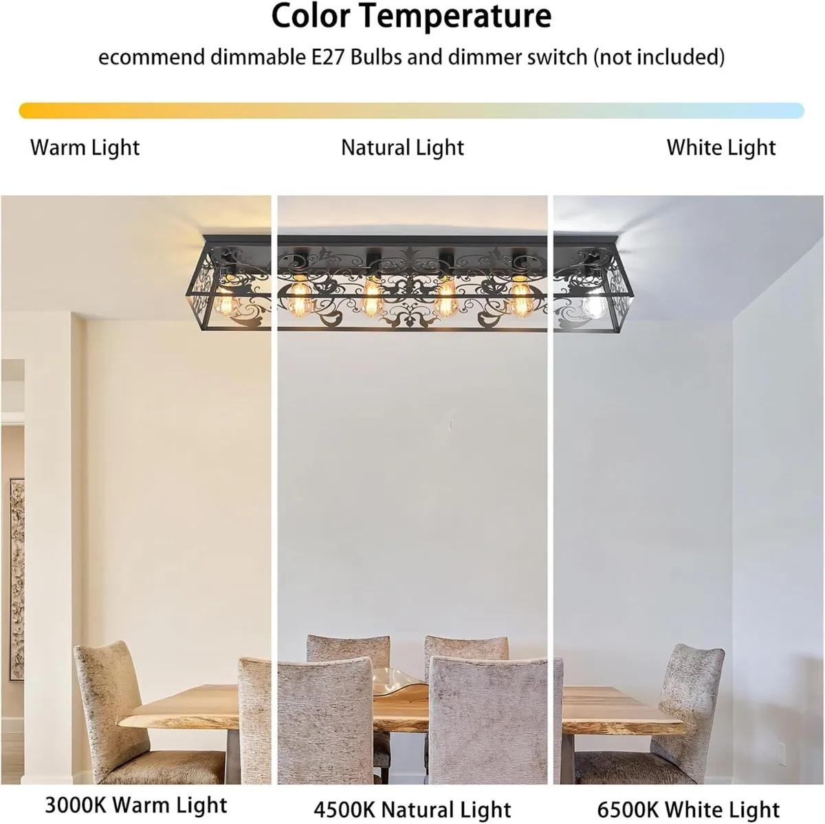 Modern Crystal Ceiling Light 6 Chandelier Lights - Image 3