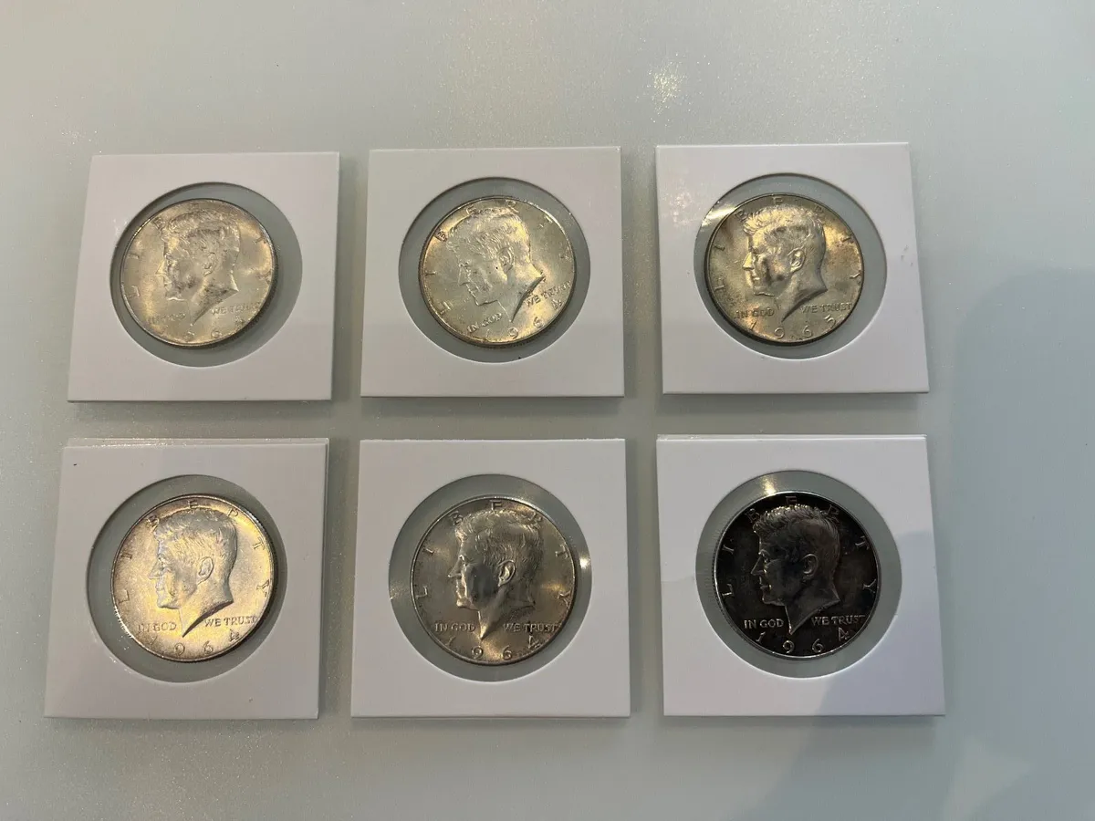 Silver US Kennedy Half Dollar Coins for Sale - Image 2