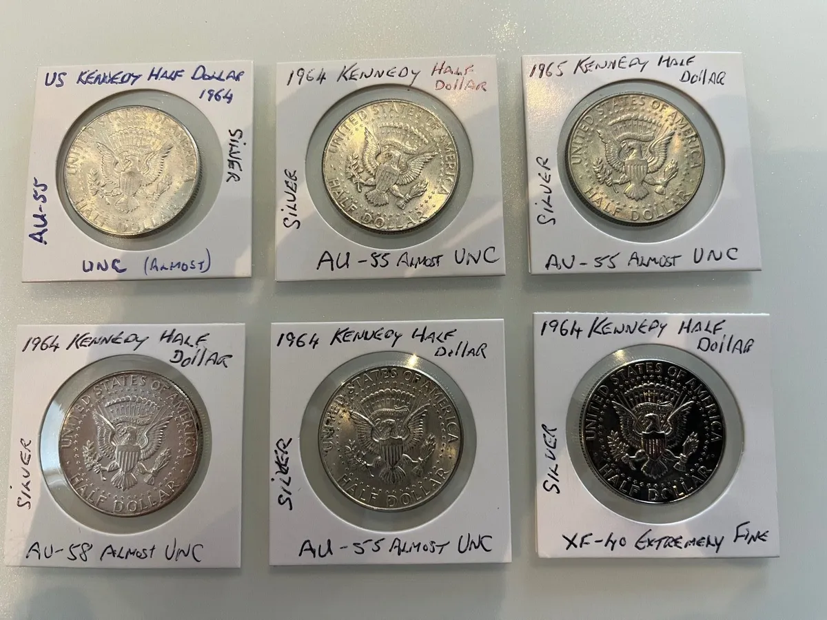 Silver US Kennedy Half Dollar Coins for Sale - Image 1
