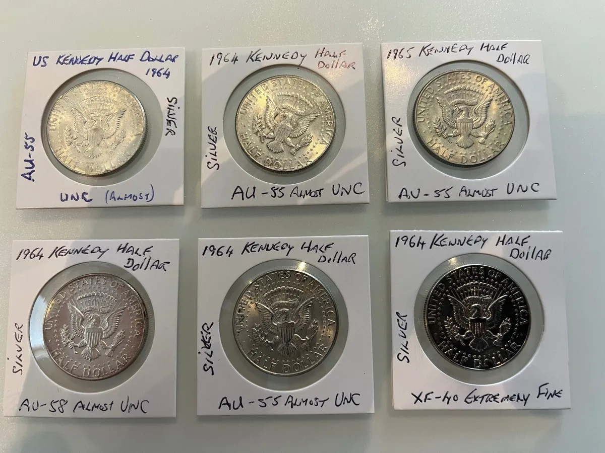 Silver US Kennedy Half Dollar Coins for Sale - Image 3