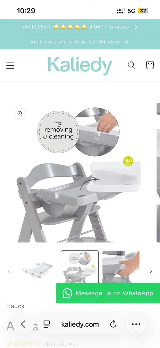 Hauk high chair table  perfect condition - Image 2