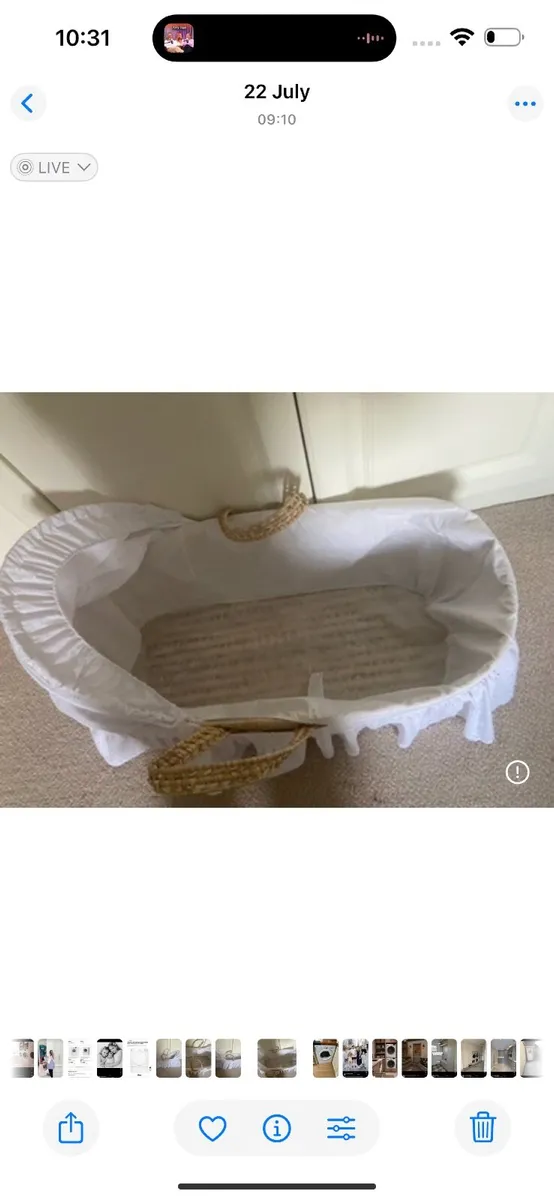 White Moses basket - Image 4