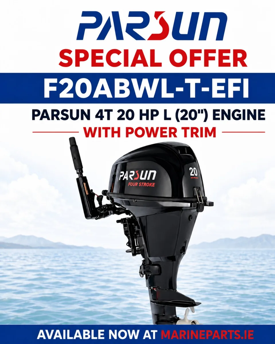20 HP L (20") BLACK ENGINE WITH POWER TRIM TILT