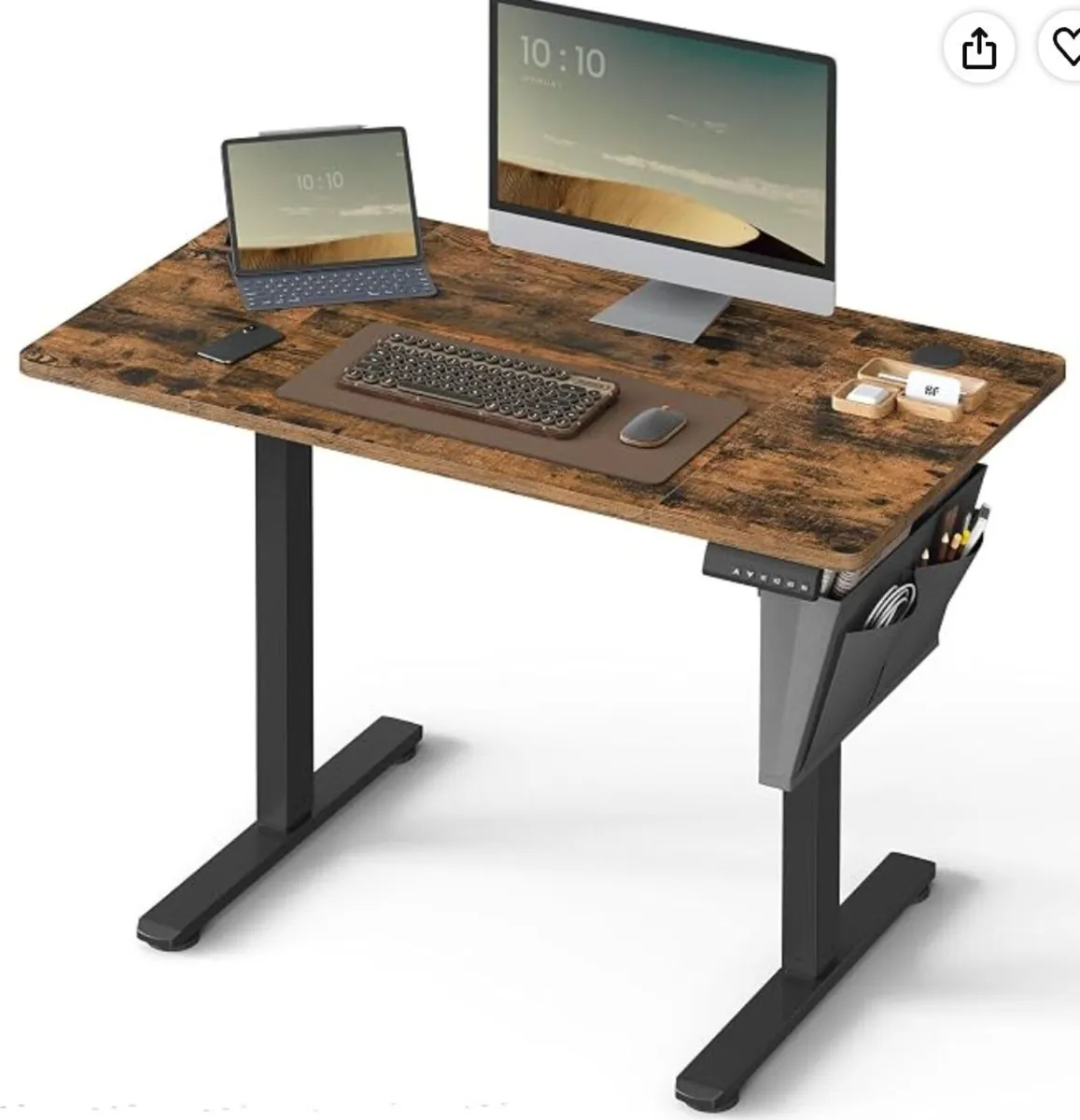 Songmics Height Adjustable Desk - 1200mm x 600mm - Image 1