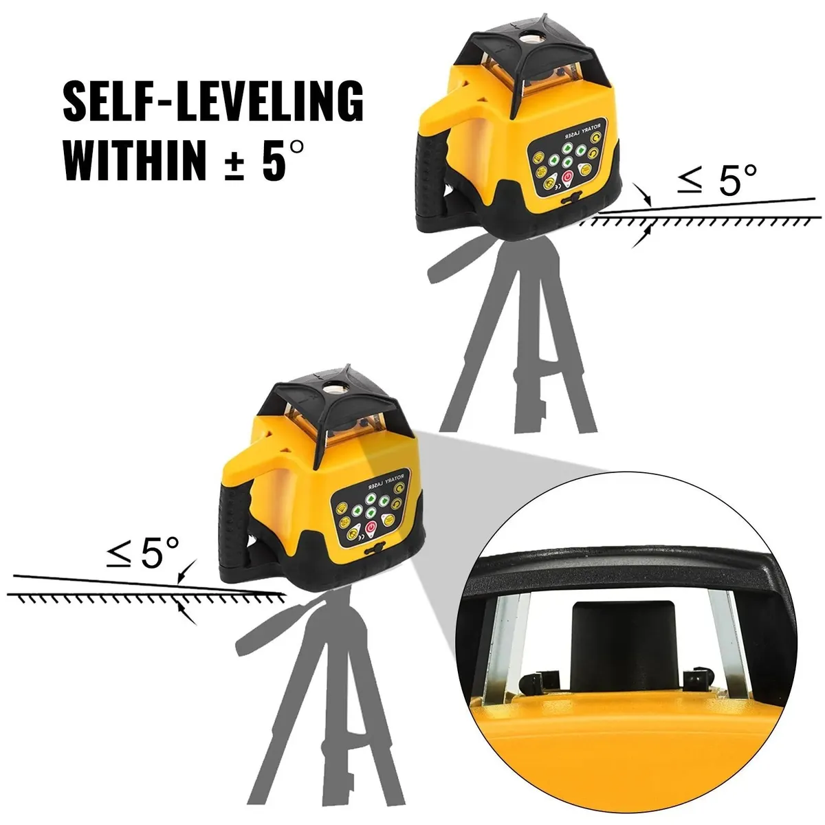 Rotary Laser Level Self Leveling with Tripod - Image 3
