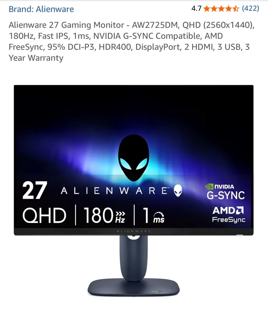 Gaming Monitor Alienware - Image 1