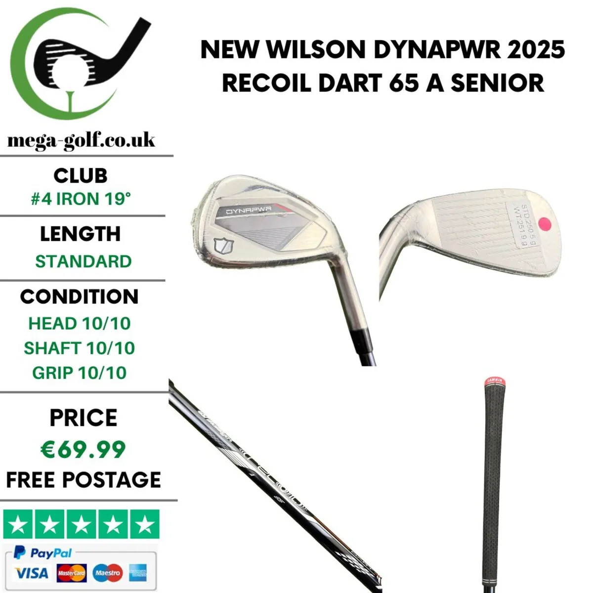 New Wilson Dynapwr 2025 #4 Iron 19° / Senior - Image 1