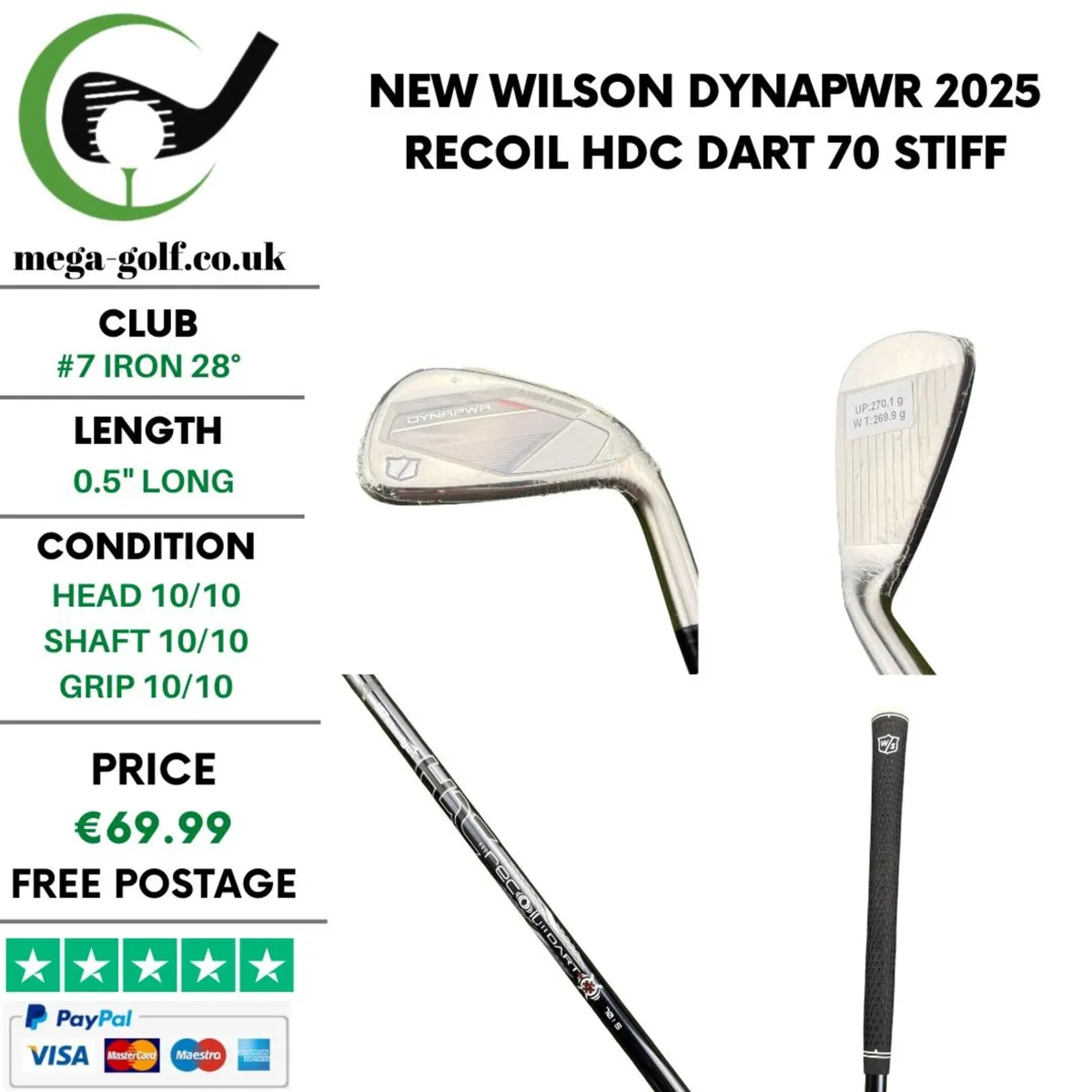 New Wilson Dynapwr 2025 #7 Iron 28° / Stiff - Image 1