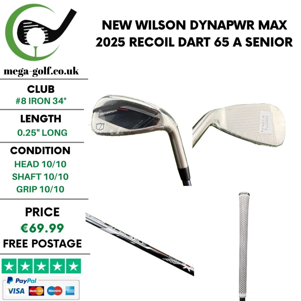 New Wilson Dynapwr Max 2025 #8 Iron 34° / Senior - Image 1