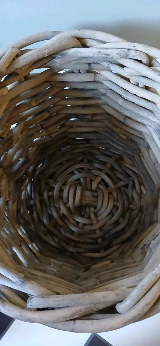 Large Thick Woven Rattan Basket - Image 4