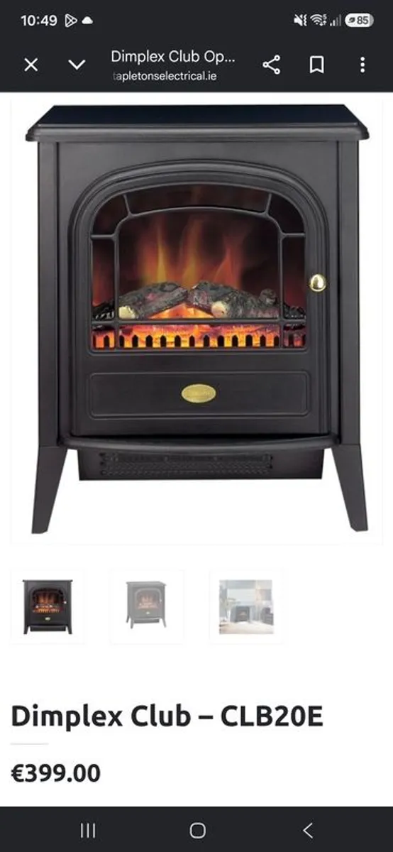 Dimplex Electric Fire with Hearth - Image 2